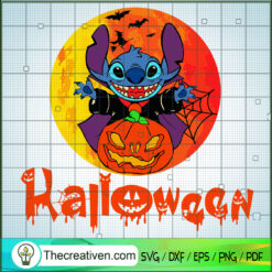 Halloween Stitch SVG, Funny Lilo And Stitch SVG, Pumpkin Spoof SVG