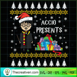 Accio Presents Christmas SVG, Harry Potter SVG, Merry Christmas SVG