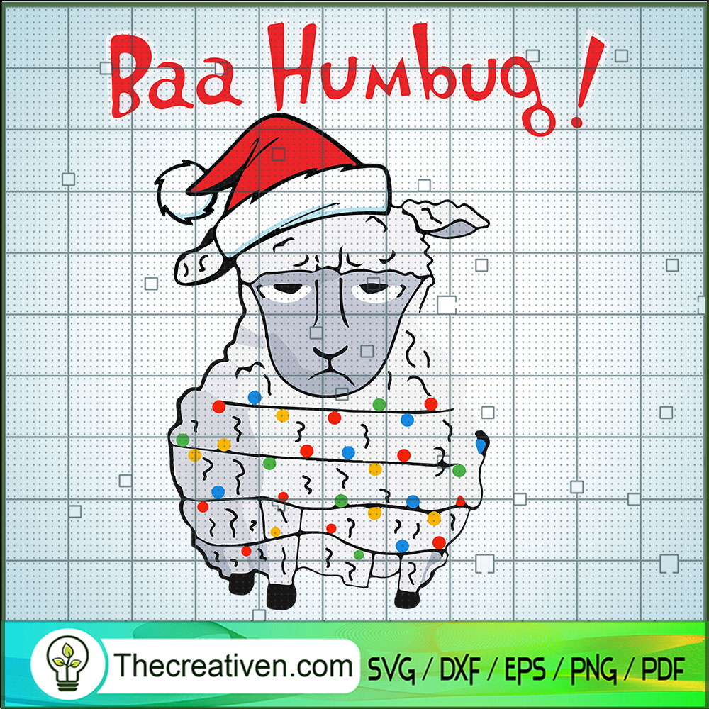 Baa Humbug SVG, Funny Sheep Xmas SVG, Sheep Christmas SVG 1 Baa Humbug SVG, Funny Sheep Xmas SVG, Sheep Christmas SVG