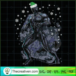 Black Panther Santa Christmas SVG Cut File for Cricut & Silhouette