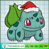 Bulbasaur Santa SVG, Pokemon SVG, Christmas SVG