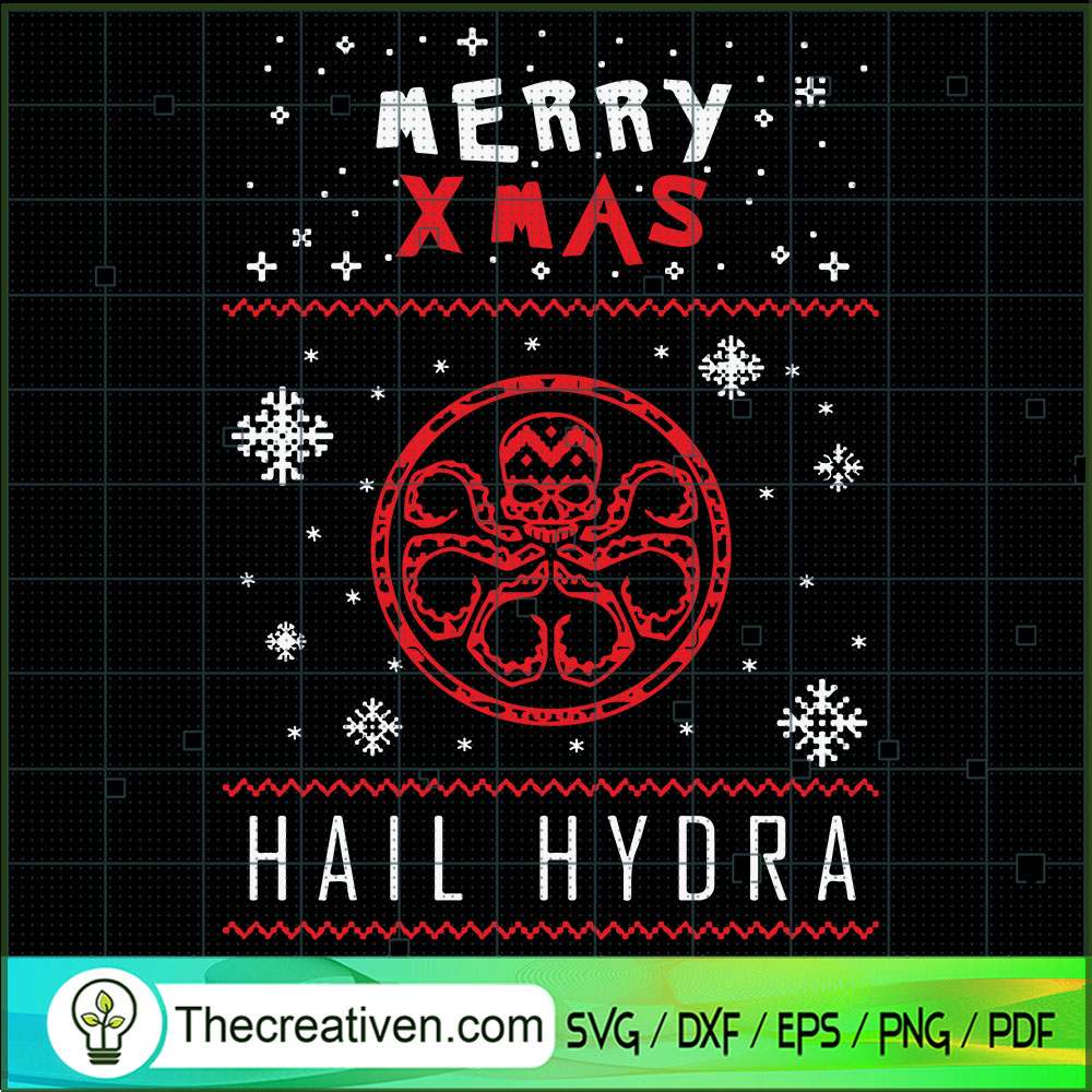 Merry Xmas Hail Hydra SVG Cut File for Cricut & Silhouette 1 Merry Xmas Hail Hydra SVG Cut File for Cricut & Silhouette