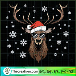 Christmas Deer SVG, Merry Xmas Ugly Christmas SVG, Funny Christmas SVG