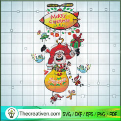 Merry Christmas Santa Air Balloon SVG Cut File for Cricut & Silhouette