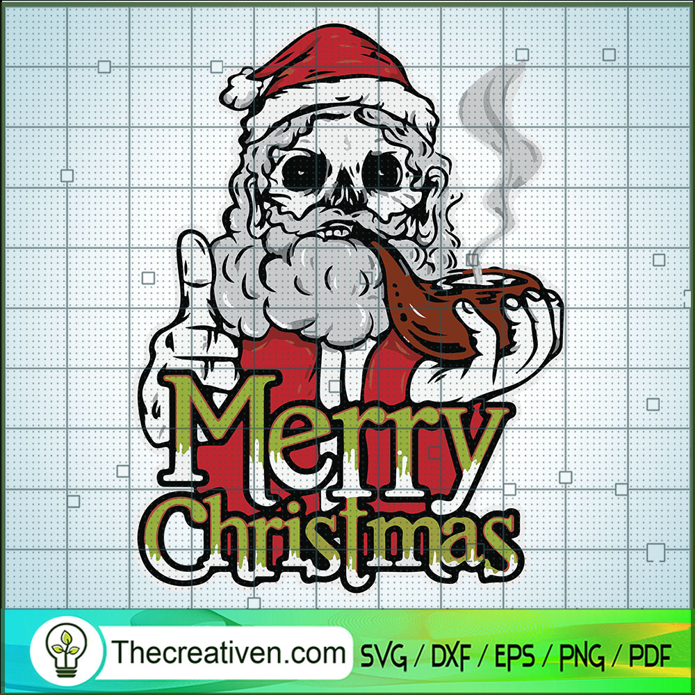 Smoking Santa Merry Christmas SVG Cut File for Cricut & Silhouette 1 Smoking Santa Merry Christmas SVG Cut File for Cricut & Silhouette