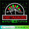 Christmasaurus Rex SVG, Dinosaurus Light SVG, Funny Christmas SVG