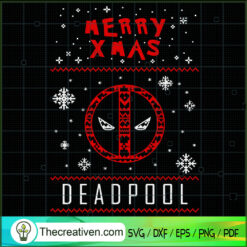 Merry Xmas Deadpool SVG Cut File for Cricut & Silhouette