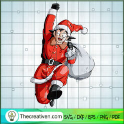 Dragon Ball Z Christmas SVG, Goku Santa SVG, Dragon Ball Christmas SVG