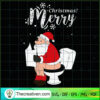 SANTA CLAUS TOILET FUNNY MERRY CHRISTMAS T SHIRT gigapixel standard scale 2 00x copy