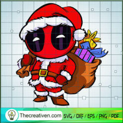 Santa Deadpool Christmas SVG, Deadpool SVG, Marvel Christmas SVG
