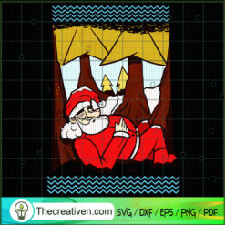 Sleeping Santa Claus SVG, Funny Santa SVG, Merry Christmas SVG