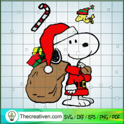 Snoopy Christmas SVG, Snoopy Santa SVG, Merry Christmas SVG
