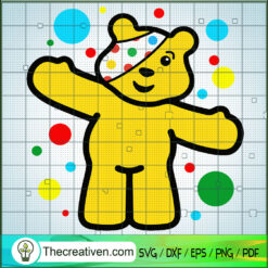 Spotty Pudsey Bear Kids BBC Children I SVG Cut File fo Design 67505