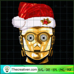 Star Wars Christmas SVG, C3PO Robot Xmas SVG, Merry Christmas SVG