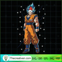 Super Saiyan Xmas SVG Cut File for Cricut & Silhouette