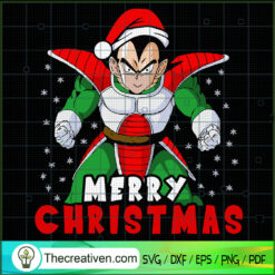 Vegeta Xmas SVG, Dragon Ball Z Christmas SVG, Merry Christmas SVG