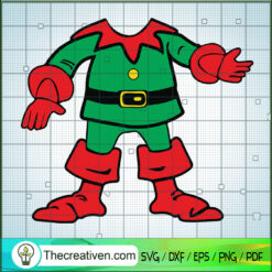 Elf Christmas Costume SVG Cut File for Cricut & Silhouette