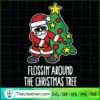 Flossin' Around The Christma SVG Cut File for Cricut