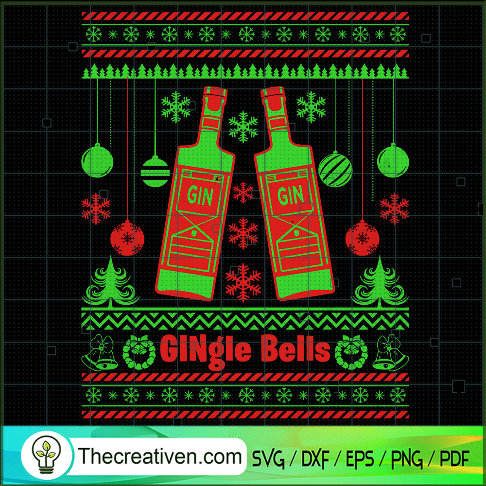 Gin SVG, Ginger Bells SVG, Ancohol Christmas Drink SVG 1 Gin SVG, Ginger Bells SVG, Ancohol Christmas Drink SVG