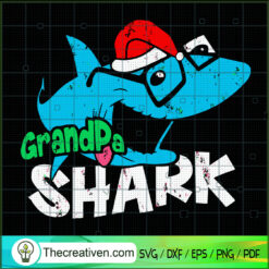Grandpa Shark Christmas SVG, Shark Do Song SVG, Christmas Kids SVG