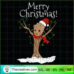 Groot Merry Christmas SVG Cut File for Cricut & Silhouette