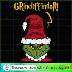 Grinchffindor SVG, Harry Potter Grinch Christmas SVG, Merry Xmas SVG