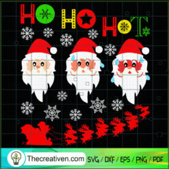 Ho Ho Hot SVG, Hot Christmas Santa Claus SVG, Love Christmas SVG