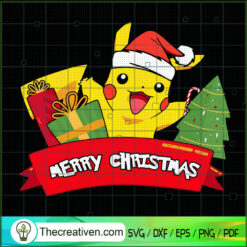 Pikachu Christmas SVG Cut File for Cricut & Silhouette