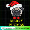 Merry Pugmas SVG, Pug Dog SVG, Funny Christmas SVG