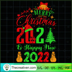 Merry Christmas 2021 And Hap SVG Cut File for Cricut