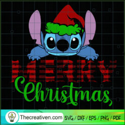 Stitch Merry Christmas SVG Cut File for Cricut & Silho Design 68115