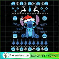 Ohana Disney Stitch Christmas SVG Cut File for Cricut & Silhouette