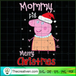 Mommy Pig Christmas SVG Cut File for Cricut & Silhouette