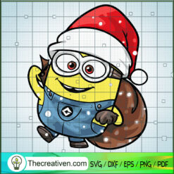 Minion Christmas SVG, Minion Elf Xmas SVG, Funny Christmas SVG