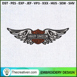 Logo Motor Harley Davidson C Embroidery Design