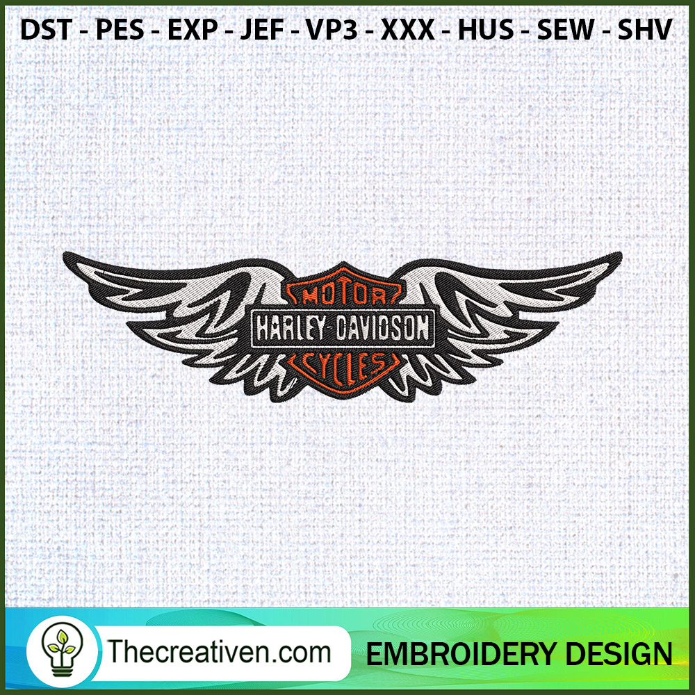 Logo Motor Harley Davidson C Embroidery Design 1 Logo Motor Harley Davidson C Embroidery Design