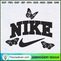Nike Buffterfly Embroidery D Embroidery Design
