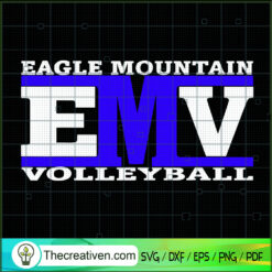 Eagle Mountain Volleyball SVG, EMV Logo SVG, Volleyball SVG