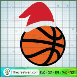 Basketball Christmas Hat SVG Cut File for Cricut & Silhouette