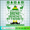 I Just Like To Drink SVG Cut File for Cricut & Silhouette