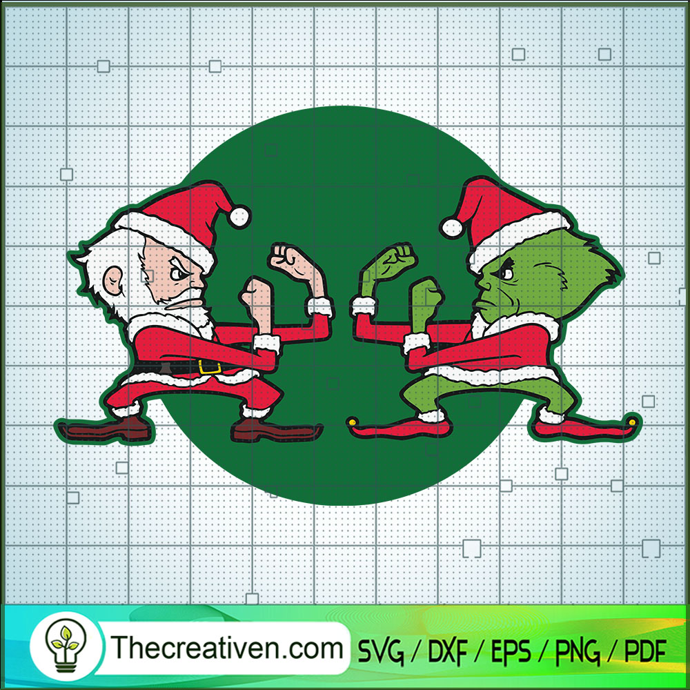 Santa vs Grinch SVG, Funny Christmas SVG, Grinch SVG 1 Santa vs Grinch SVG, Funny Christmas SVG, Grinch SVG