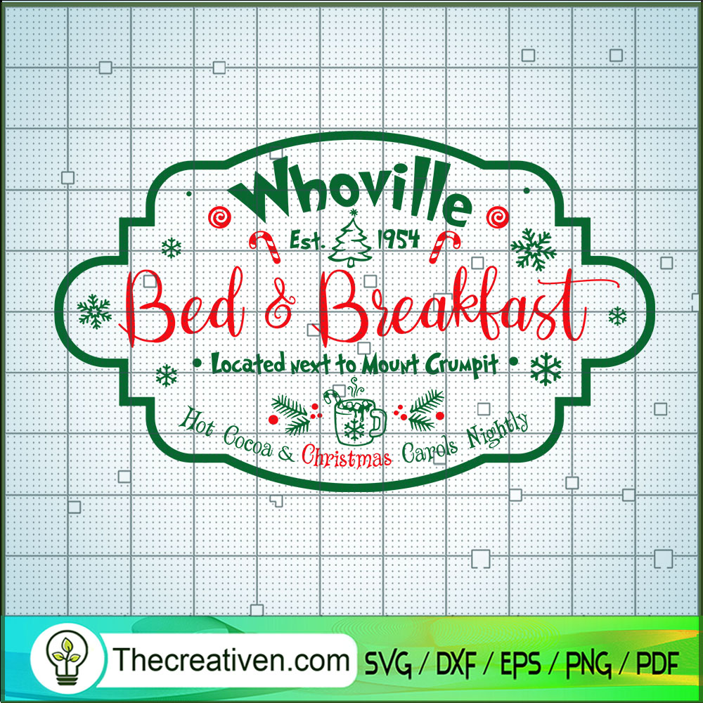 Whoville Bed And Breakfast SVG Cut File for Cricut & Silhouette 1 Whoville Bed And Breakfast SVG Cut File for Cricut & Silhouette