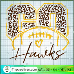 Go Hawks SVG, Monmouth Hawks SVG, Football SVG