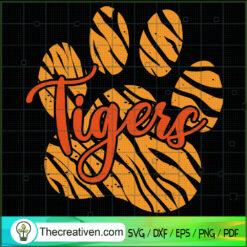 Tigers Foot SVG, Tigers Team SVG, Logo Sports Team SVG