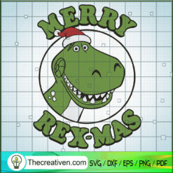 Merry Rex-mas SVG, T-Rex Christmas SVG, Funny Dinosaur Christmas SVG
