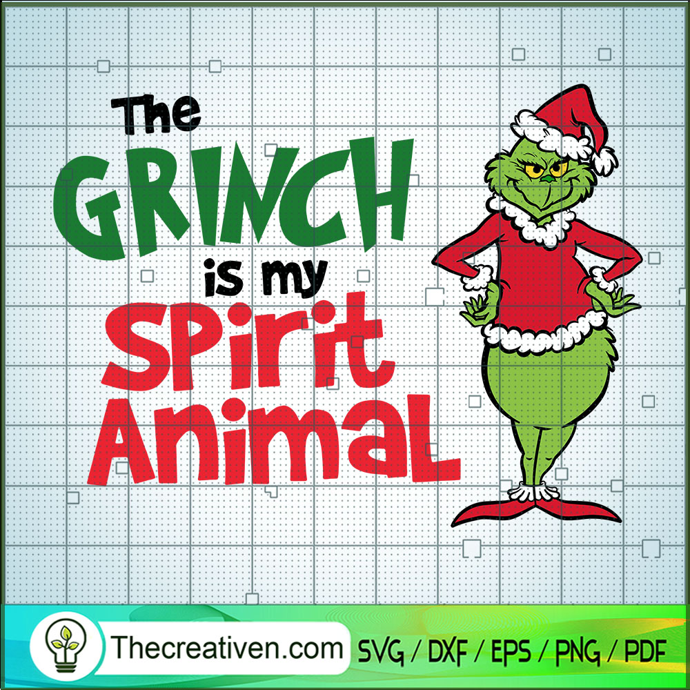 The Grinch is My Spirit Animal SVG, Grinch SVG, Merry Christmas SVG 1 The Grinch is My Spirit Animal SVG, Grinch SVG, Merry Christmas SVG