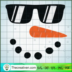 Snowman Face SVG, Funny Snowman SVG, Snowman Carots Nose SVG
