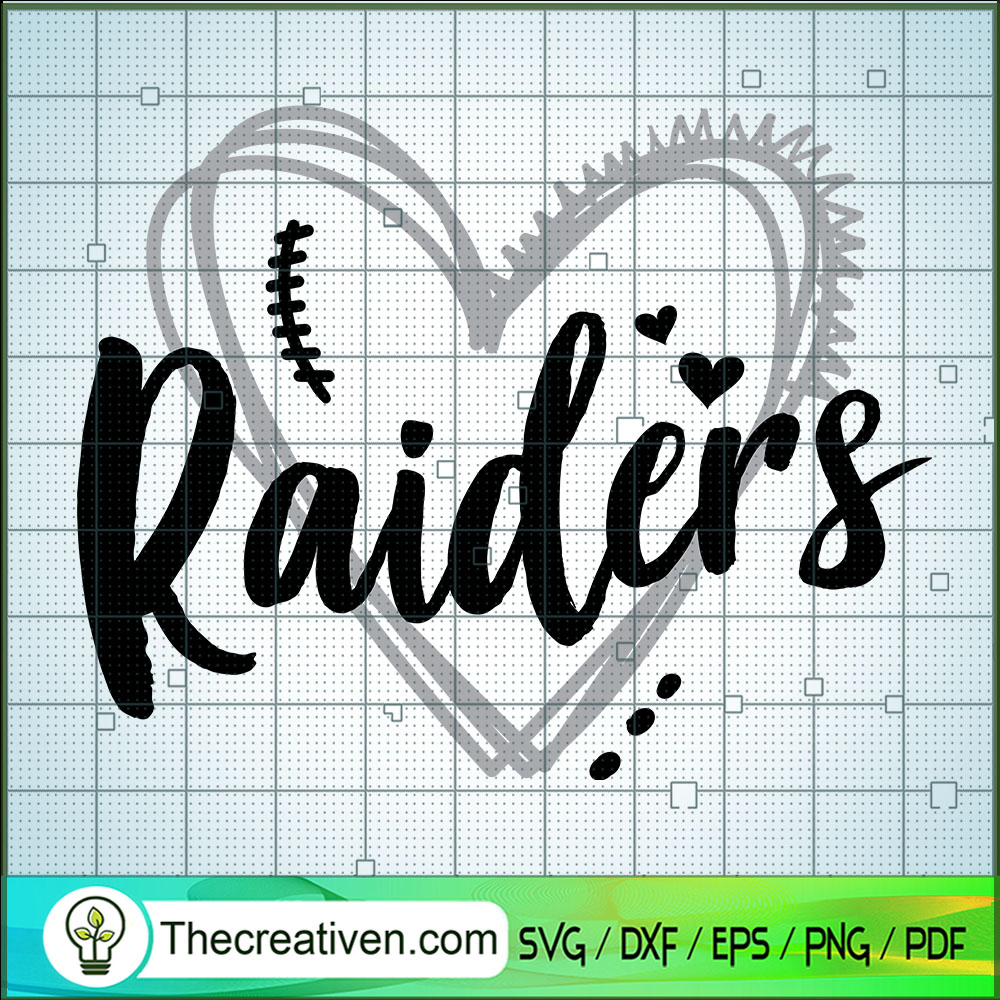 Raiders Heart SVG, Raiders SVG, Sports Team SVG 1 Raiders Heart SVG, Raiders SVG, Sports Team SVG