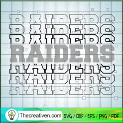 Raiders SVG, Sports Team SVG, Raiders Words SVG