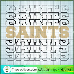 Saints Words SVG, Saints Logo Team SVG, Sports Team SVG
